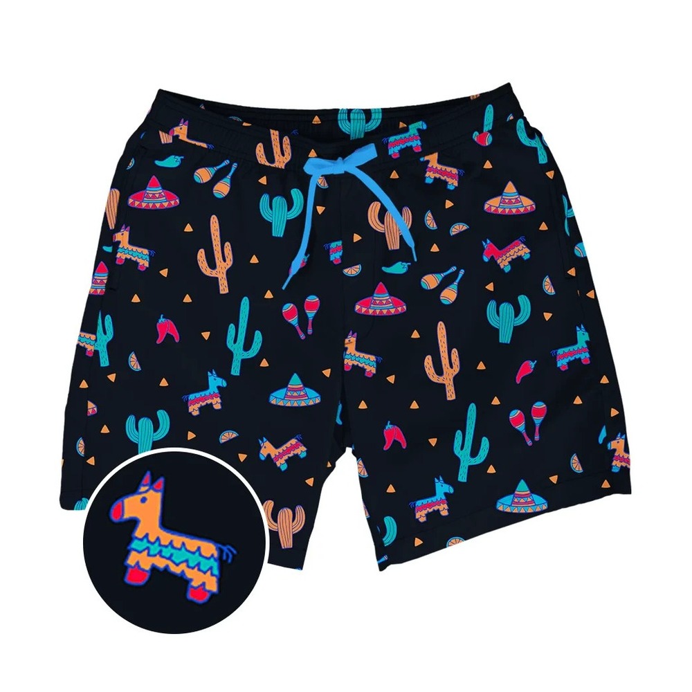 TIPSY ELVES MIDNIGHT FIESTA STRETCH SWIM TRUNKS Men's Size Large NEW WITH TAGS